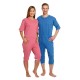 Combinaison / pyjama pour patient, court