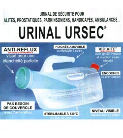 Urinal homme URSEC anti-reflux