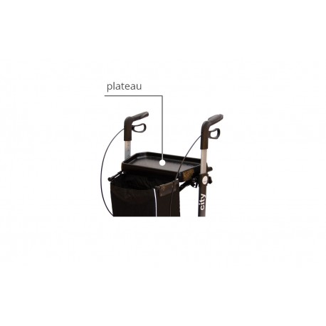 Plateau avec siège velcro Rollator BLUNOM CITY