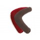 Housse coussin SISSEL CONFORT velours bordeaux et anthracite