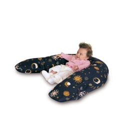 Housse coussin SISSEL CONFORT coton soleil, lune et étoile