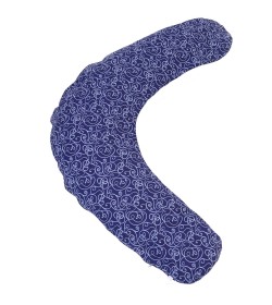 Housse coussin SISSEL CONFORT coton ornement bleu