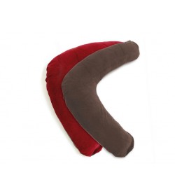 Housse coussin SISSEL CONFORT velours bordeaux et anthracite