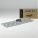 Rampe Typ I demi-largeur, 12.5 x 12.5 cm, gris, 2pces