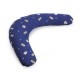 Housse coussin SISSEL CONFORT coton Graffiti bleu