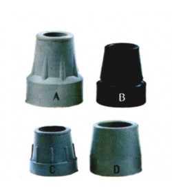 Gomme pour canne 14 mm gris
