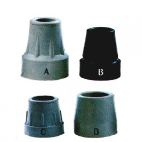 Gomme pour canne 14 mm gris